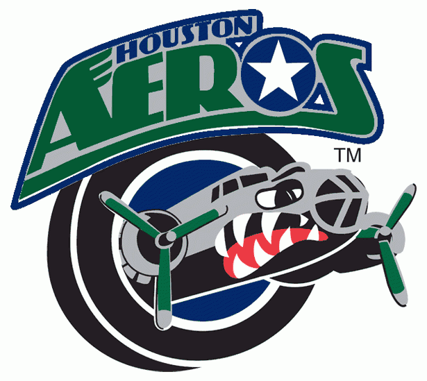 Houston Aeros 1994 95-2000 01 Primary Logo iron on heat transfer...